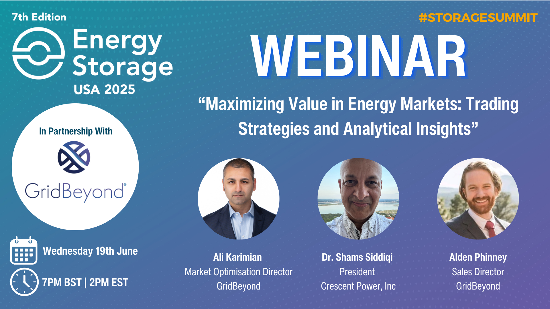 Energy Storage Summit USA Webinar